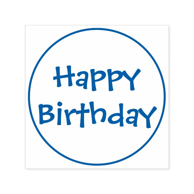 Happy Birthday Briefmarke Permastempel (Design)