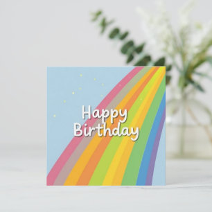 Happy Birthday Bright & Colorful Rainbow Karte