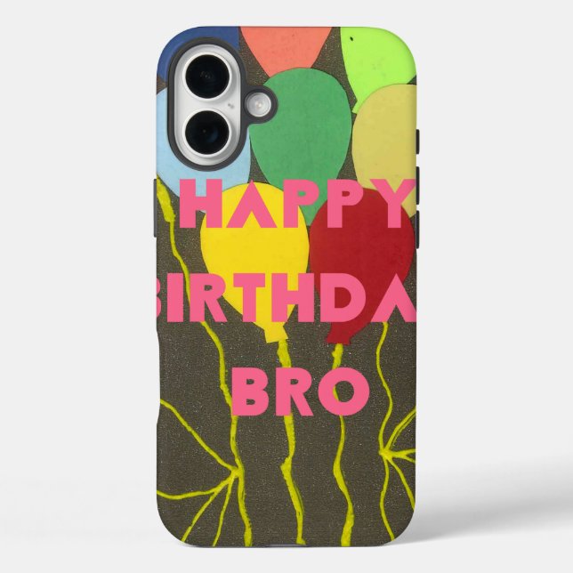 Happy Birthday Bro iPhone 16 Plus Hülle (Rückseite)