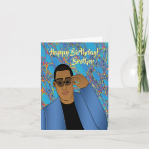 Happy Birthday Brother African American Card Karte