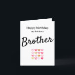 Happy Birthday Brother Card Dankeskarte<br><div class="desc">Personalisieren Sie diese niedliche Geburtstag-Karte für Ihren fabelhaften Bruder. Kann Ihre eigene Nachricht hineinschreiben.</div>