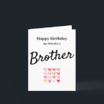 Happy Birthday Brother Card Dankeskarte<br><div class="desc">Personalisieren Sie diese niedliche Geburtstag-Karte für Ihren fabelhaften Bruder. Kann Ihre eigene Nachricht hineinschreiben.</div>