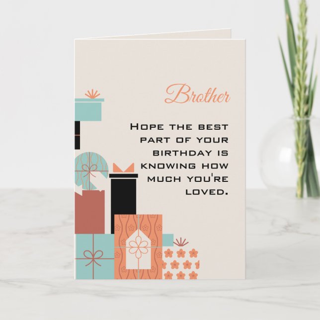 Happy Birthday Brother Card Karte (Vorderseite)