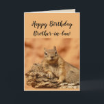 Happy Birthday Brother-in-law Funny Squirrel Spaß Karte<br><div class="desc">Die sonnige Geburtstagskarte für den Schwager,  der sich Sorgen macht,  älter zu werden,  oder über den Hügel mit einem niedlichen entspannenden,  Chillout-Eichhörnchen-süße Tier. Inside Verse: Mach dir keine Sorgen,  dass du älter wirst.. Es ist kein Problem,  bis du deine Nüsse nicht finden kannst.</div>