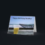 Happy Birthday Brother Karte<br><div class="desc">Sage deinem Bruder mit dieser coolen Karte Glück zum Geburtstag. Und bitte nehmen Sie sich die Zeit,  um meine ganze Linie hier bei Zazzle zu Karo zu nehmen. VIELEN DANK.</div>