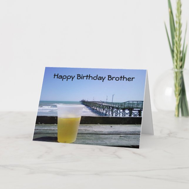 Happy Birthday Brother Karte (Vorderseite)