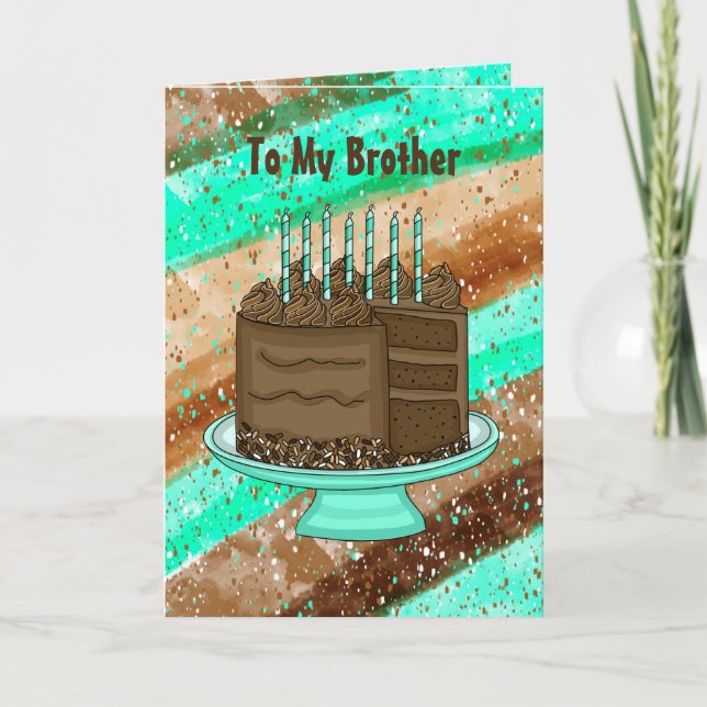 Happy Birthday Brother Karte (Vorderseite)