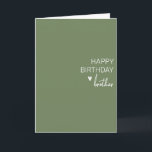Happy Birthday Brother minimalistic Simple Karte<br><div class="desc">This design may be personalized by choosing the Edit Design option. You may also transfer onto other items. Contact me at colorflowcreations@gmail.com or use the chat option at the top of the page if you wish to have this design on another product or need assistance. See more of my designs...</div>