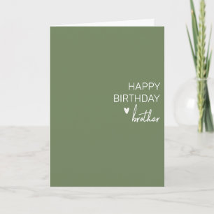 Happy Birthday Brother minimalistisch einfach Karte