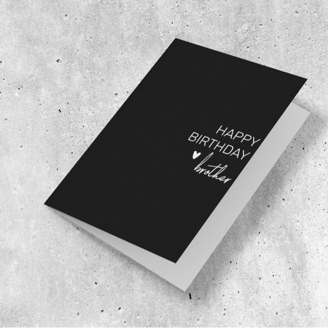 Happy Birthday Brother minimalistisch einfach Karte (Von Creator hochgeladen)