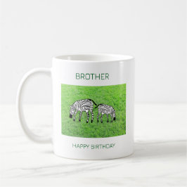 Happy Birthday Brother, Niedlich und Happy Zebras Kaffeetasse