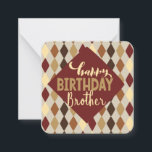 Happy Birthday Brother Note Card Mitteilungskarte<br><div class="desc">Happy Birthday Brother Note Card finden Sie dieses Design auf einem Scrapbook Papier für das Crafting, </div>