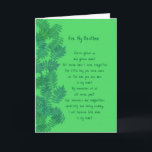 Happy Birthday Brother Original Poetcard Karte<br><div class="desc">Herzlichen Glückwunsch Geburtstagsbruder Original Poesie Grußkarte mit Blätter</div>