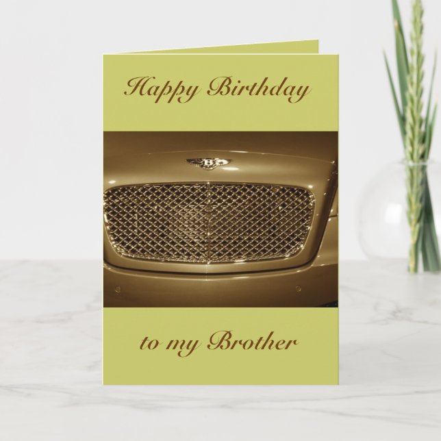 Happy Birthday Brother von Brother/Sister Karte (Vorderseite)