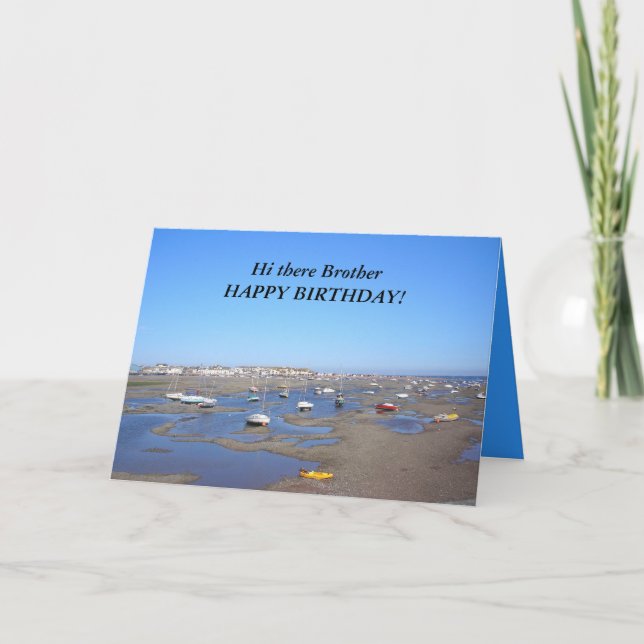 Happy Birthday Bruder Karte (Vorderseite)