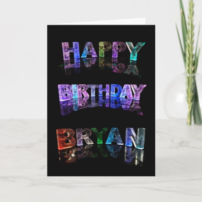 Happy Birthday Bryan Card Karte (Vorderseite)
