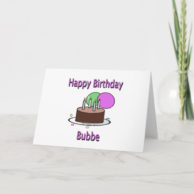 Happy Birthday Bubbe Yiddish Oma Birthday Desi Karte (Vorderseite)