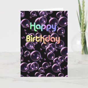 Happy Birthday Bubbles Karte