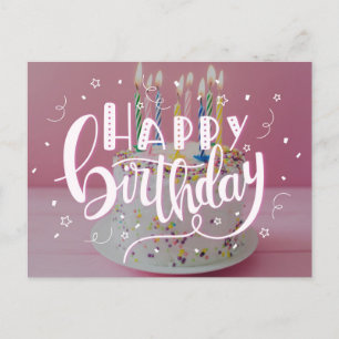 Happy Birthday Buchstaben Konzept Einladungspostkarte