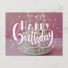 Happy Birthday Buchstaben Konzept Einladungspostkarte