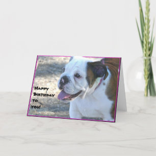 Happy Birthday Bulldog Welpengrüßkarte Karte