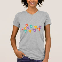 "Happy Birthday" Bunte Girlande Frauen Grafik