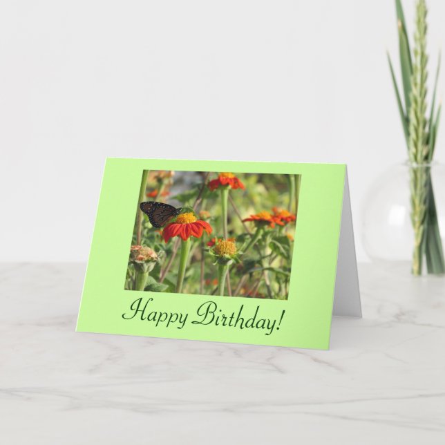 Happy Birthday Butterfly Card Karte (Vorderseite)