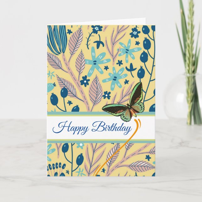 Happy Birthday Butterfly Dreams Flight Karte (Vorderseite)