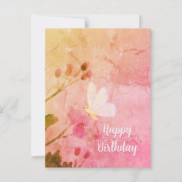 Happy Birthday Butterfly Postkarte