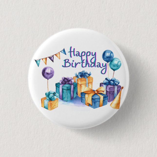 Happy Birthday Button (Vorderseite)