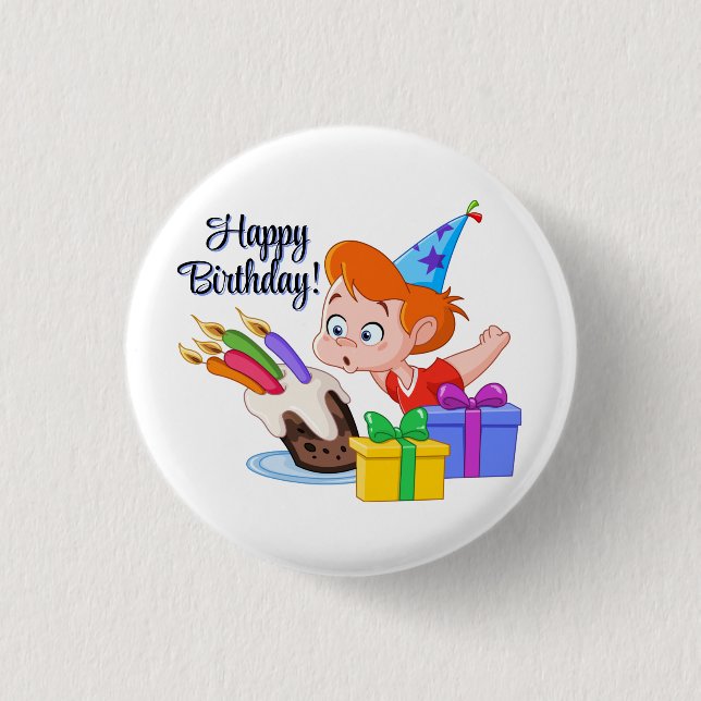 Happy Birthday  Button (Vorderseite)