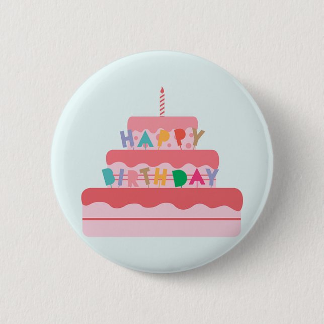 Happy Birthday Button (Vorderseite)