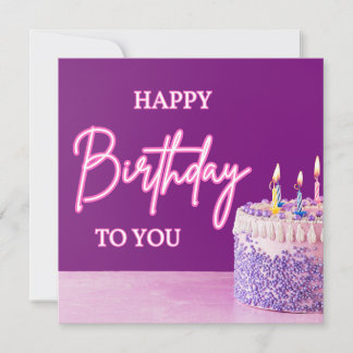 Happy Birthday Cake Design Einladung