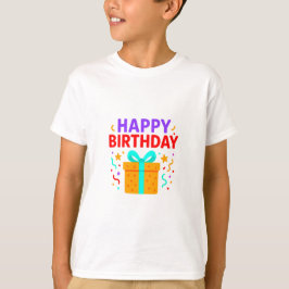 Happy Birthday Cake Graphic T-Shirt