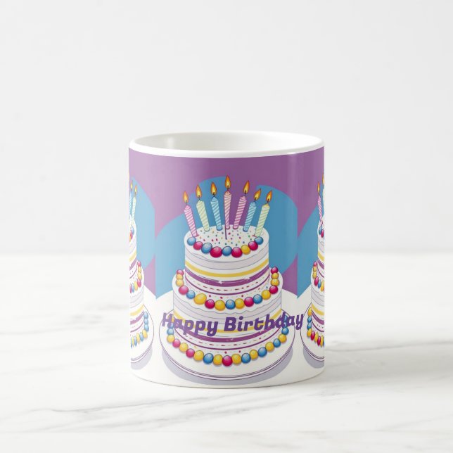 Happy Birthday Cake Kaffeetasse (Mittel)