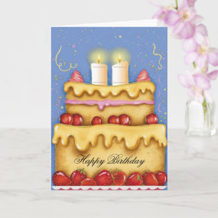 Happy Birthday cake Karte