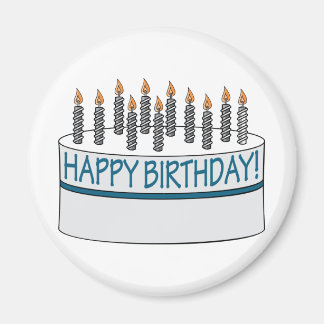 Happy Birthday Cake Magnet