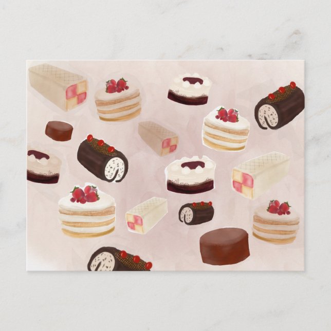 Happy Birthday Cake Parade Postkarte (Vorderseite)