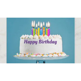 Happy Birthday Cake Postcard Postkarte