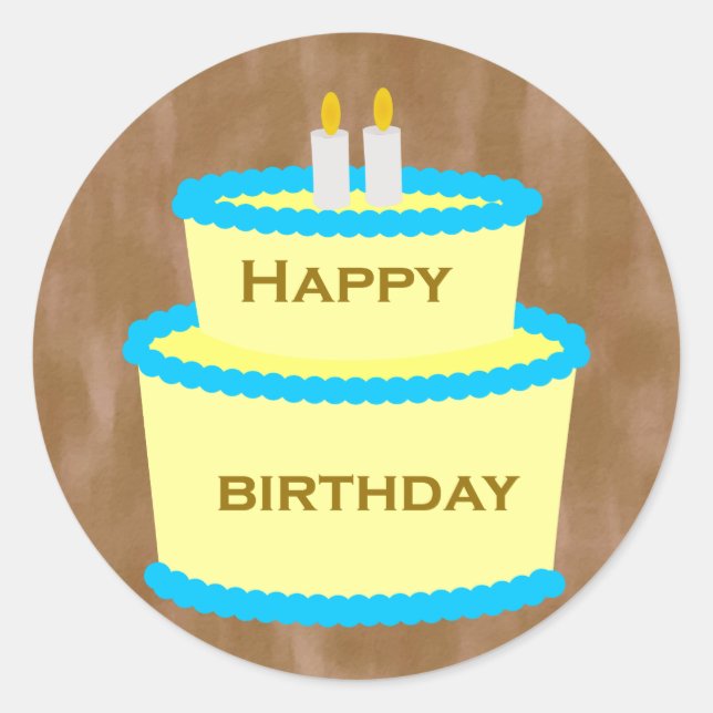 Happy Birthday Cake Stickers (Vorderseite)
