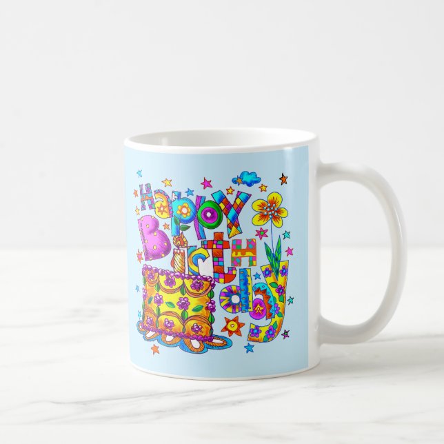 Happy Birthday Cake Tasse (Rechts)