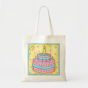 Happy Birthday Cake Tote Bag Tragetasche