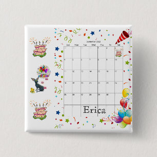 Happy Birthday Calendar September 2022 Schaltfläch Button