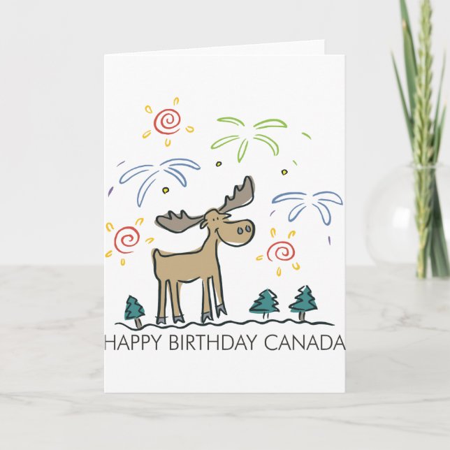 Happy Birthday Canada Karte (Vorderseite)