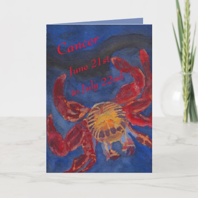 Happy Birthday Cancer Karte (Vorderseite)