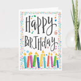 Happy Birthday Candles 2 - Personalize Karte