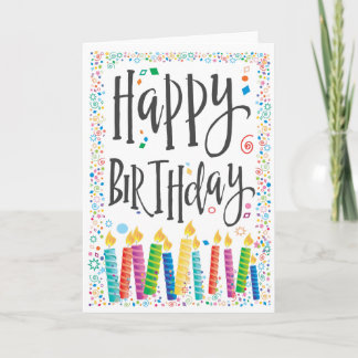Happy Birthday Candles 2 - Personalize Karte