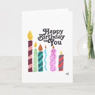 Happy Birthday Candles Card Dankeskarte