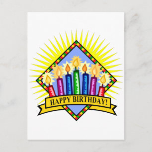 Happy Birthday Candles Postkarte