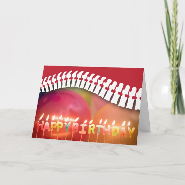 Happy Birthday Candles Spine Chiropractic Geburtst Karte (Vorderseite)